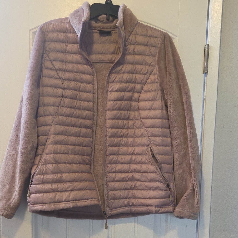 32 Degrees Quilted Hybrid Jacket in Dusty Mauve